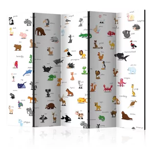 Parawan 5-częściowy - zwierzęta (dla dzieci) II [Room Dividers] (rozmiar 225x172) - Parawany - miniaturka - grafika 1