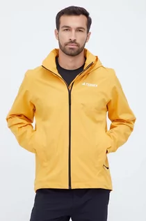 Kurtki i kamizelki sportowe męskie - adidas TERREX kurtka przeciwdeszczowa Multi RAIN.RDY męska kolor żółty - grafika 1