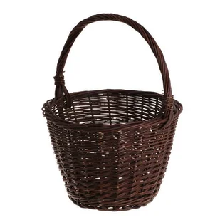 Wiklinowy kosz ogrodowy doniczka okrągły kosz na taras do ogrodu na działkę Ø33 H25/40 cm-uniwersalny - Pudła i pojemniki do przechowywania - miniaturka - grafika 1