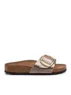 Klapki i japonki damskie - Birkenstock Klapki Madrid Big Buckle 1016237 Brązowy - miniaturka - grafika 1