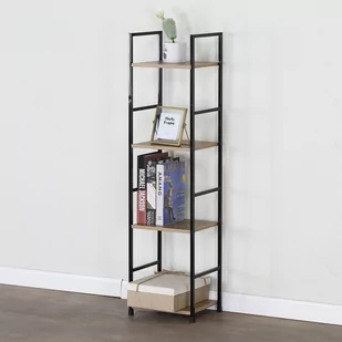 Regał GD-214 OAK Leik, 4 półki, 29,2 x 23,5 x 112,5 cm - Szafy i regały magazynowe - miniaturka - grafika 1