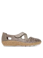 Półbuty damskie - Rieker Półbuty CEO-44856-64 Szary - miniaturka - grafika 1