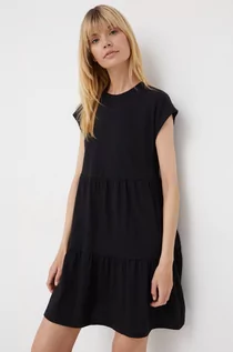 Sukienki - Gap sukienka kolor czarny mini rozkloszowana - - grafika 1