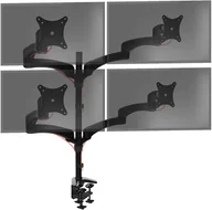 Uchwyty do monitorów - Duronic DM454 Uchwyt czterech monitorów 4 ekrany | VESA 75 lub VESA 100 | wieszak remię | stal nierdzewna | maks 8 kg | na 4 monitory | 10 lat gwara.. - miniaturka - grafika 1