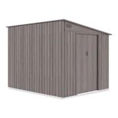 Altany ogrodowe - Domek ogrodowy JASPER 214x257cm Light Wood, metalowy, z podwójnymi drzwiami, wentylowany, funkcjonalny schowek na narzędzia i sprzęt Hardmaister - miniaturka - grafika 1