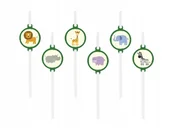 Słomki do napojów - Słomki urodzinowe Safari - 6 szt. - miniaturka - grafika 1