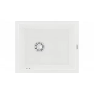 Mexen Pedro zlewozmywak granitowy 1-komorowy 560 x 460 mm, biały - 6508561000-20 - Zlewozmywaki - miniaturka - grafika 1