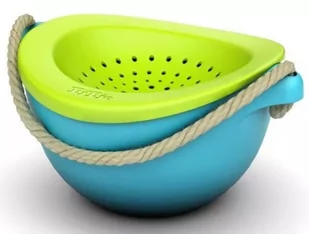 Wiaderko + Sitko PoBi 18m+ Bioplastik Turkus BiBio - Zabawki do piasku - miniaturka - grafika 1
