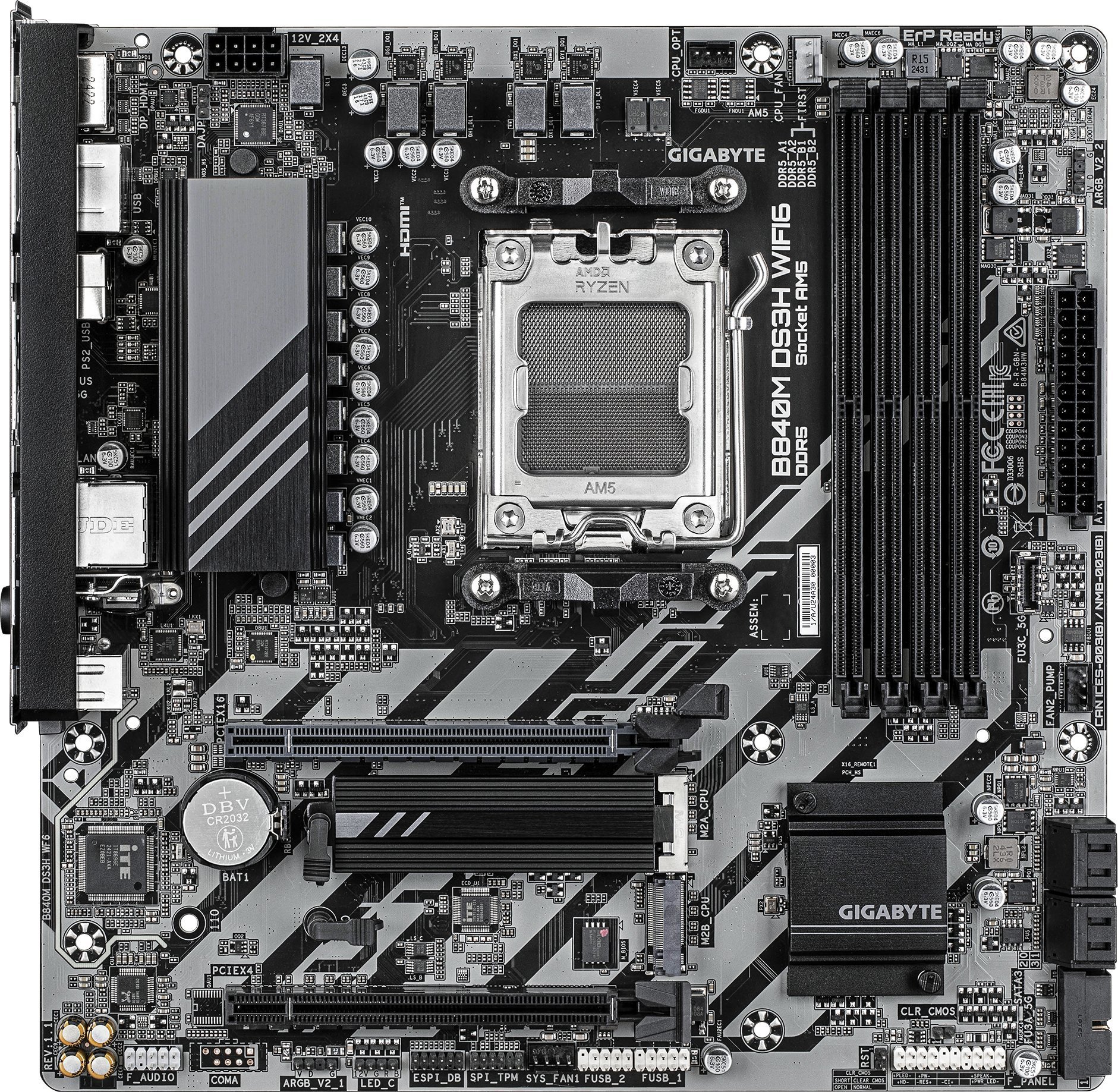 GIGABYTE B840M DS3H WIFI6 AMD B840 Gniazdo AM5 micro ATX