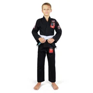 Kimona, stroje i obuwie - Kimono/Gi do BJJ dla dzieci Ground Game Ninja czarne - miniaturka - grafika 1