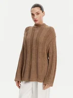 Swetry damskie - Tommy Hilfiger Sweter WW0WW44486 Brązowy Relaxed Fit - miniaturka - grafika 1