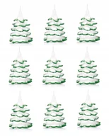 Świece - 9x świeczki świąteczne choinka 10cm końców zielona - miniaturka - grafika 1