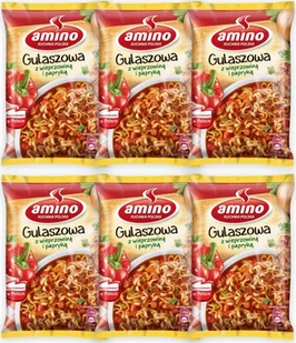 Amino Amino Zupa błyskawiczna gulaszowa z wieprzowiną i papryką 59 g x 6 sztuk - Zupy w płynie - miniaturka - grafika 1