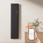 Ogrzewanie przenośne - EMKE Elektryczny grzejnik ścienny aluminiowy 1000W 160x36,2 cm Antracytowy - WiFi+Głos (Google/Alexa) - miniaturka - grafika 1