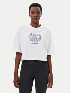 New Balance T-Shirt WT51935 Biały Oversize - Koszulki i topy damskie - miniaturka - grafika 1