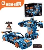 Roboty dla dzieci - Klocki Forange FC9116 Auto + Robot 2w1 611 el. Pull-back 6+ - miniaturka - grafika 1