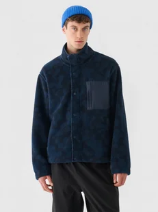 Męski polar sherpa Outhorn OTHWAW24TJACM233 - granatowy - Bluzy męskie - miniaturka - grafika 1