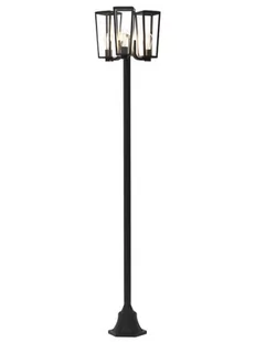Lutec Pine 7196603012 lampa stojąca ogrodowa 3x12W E27 IP44 czarna - Lampy ogrodowe - miniaturka - grafika 1