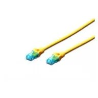 Patchcordy - Digitus Kabel patch cord UTP CAT.5E żółty 0.25m 15 LGW DK-1512-0025/Y - miniaturka - grafika 1