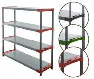 Szafy i regały magazynowe - Regał magazynowy regał plastikowy do piwnicy regał do garażu 138x130x46 EKO / Wamar-Sosenka - miniaturka - grafika 1