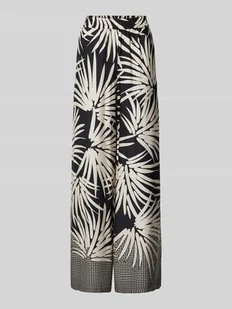 Spodnie materiałowe z wiskozy z elastycznym pasem - Spodnie damskie - miniaturka - grafika 1