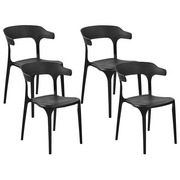 Krzesła - Zestaw 4 krzeseł do jadalni czarne GUBBIO - miniaturka - grafika 1