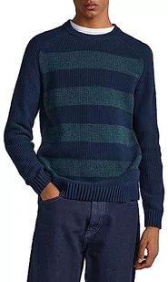 Pepe Jeans Sweter męski Sheldon, Niebieski (Dulwich), XL - Swetry męskie - miniaturka - grafika 1