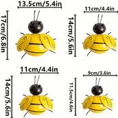 Rękodzieło - TEMU [2D Flat] 4 Sztuki Świeżego Żółtego I Czarnego Metalu Wróżka Ścienne - Rzeźby Wróżki Z Żelaza 3D Z Realistycznymi Antenami, Idealne Do Dekoracji - miniaturka - grafika 1