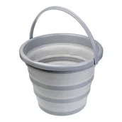 Miotły, szufle, mopy - Składane wiadro okrągłe, szare, 10 l - miniaturka - grafika 1