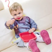 Śliniaki i fartuszki - Baby Gadgets Baby Sheriff - Śliniak z rękawami GAD02251 - miniaturka - grafika 1