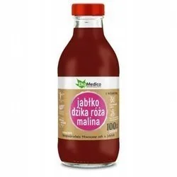 EKAMEDICA SOK JABŁKO DZIKA RÓŻA MALINA 300ML - Soki i napoje niegazowane - miniaturka - grafika 1