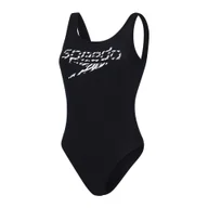 Stroje kąpielowe - Strój kąpielowy jednoczęściowy damski Speedo Logo Deep U-Back - miniaturka - grafika 1
