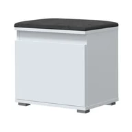 Szafki na buty - Szafka na buty z welurowym siedziskiem biały + szary C2-R64 - miniaturka - grafika 1