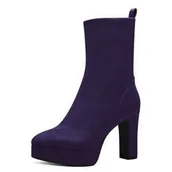 Botki damskie - Tamaris Damskie botki 1-1-25347-41, purpurowy, 36 EU - miniaturka - grafika 1