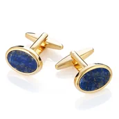 Spinki do mankietów i krawatów - Spinki do mankietów z Lapis Lazuli SD-251 - miniaturka - grafika 1
