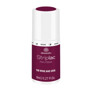 Alessandro Striplac Peel or Soak Wine and Soul lakier do paznokci LED w ciemnej czerwonej lilii dla doskonałych paznokci w 15 minut 1 x 8 ml - Lakiery do paznokci - miniaturka - grafika 1