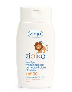 Ziaja Ziajka Słoneczna emulsja wodoodporna dla dzieci powyżej 12 miesięcy SPF30+ 125ml - Balsamy i kremy do opalania - miniaturka - grafika 1