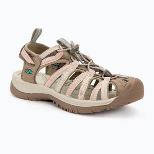Sandały trekkingowe damskie KEEN Whisper traupe/coral - Buty trekkingowe damskie - miniaturka - grafika 1