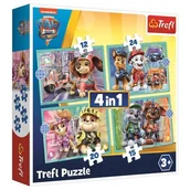 Puzzle - Trefl Puzzle 4w1 Wesołe pieski Psi Patrol - miniaturka - grafika 1