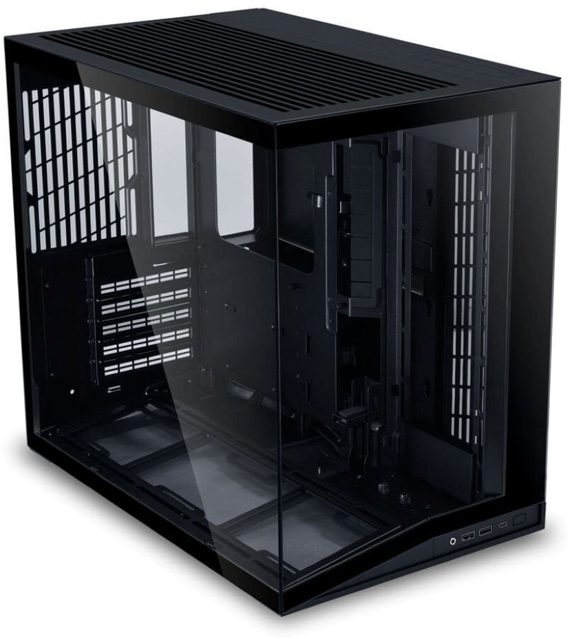 Lian Li O11 Dynamic Mini V2 Flow PC-Gehuse, Mini-Gehuse, ATX, Tempered Glass - inklusive 5x 120-mm-Lfter, schwarz O11DMIV2FX