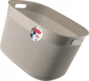 Kosz na pranie Curver Filo Recycled Koszyk XL Beżowy 30L - Kosze na bieliznę - miniaturka - grafika 1