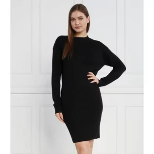 Sukienki - Armani Exchange Sukienka Vestito | z dodatkiem wełny - grafika 1