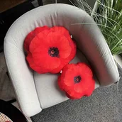 Poduszki dekoracyjne - Zestaw Poduszek Czerwone Maki Polne - miniaturka - grafika 1