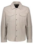 Kurtki męskie - Bugatti Skórzana kurtka w kolorze kremowym - miniaturka - grafika 1