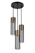 Lampy sufitowe - Fobia lampa wisząca 3-punktowa czarna/złota 33458 - miniaturka - grafika 1