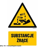 Tablice BHP - SIGNPROJECT GF009 - Substancje żrące 700x1050 - miniaturka - grafika 1