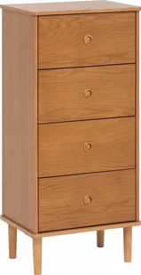 Atmosphera Wąska komoda do sypialni typu bieliźniarka CHARLIE, 4 szuflady, 50 x 35 x 107,5 cm - Komody - miniaturka - grafika 1