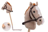 Maskotki i pluszaki - JOHNTOY Holly Hobby Horse koń LUX na kiju dźwięk 80cmTaupe - miniaturka - grafika 1