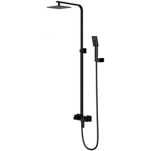 Omnires Baretti zestaw prysznicowy ścienny czarny mat BA7844BL - Zestawy prysznicowe - miniaturka - grafika 1