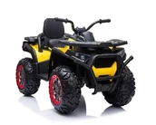 Jeździki dla dzieci - Import SUPER-TOYS SUPER-TOYS MEGA WIELKI QUAD AMORTYZATORY MIĘKKIE KOŁA PILOT WOLNY START 4x4 XMX607  XMX-607-ŻÓŁTY - miniaturka - grafika 1